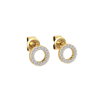 Circle Moissanite Studs
