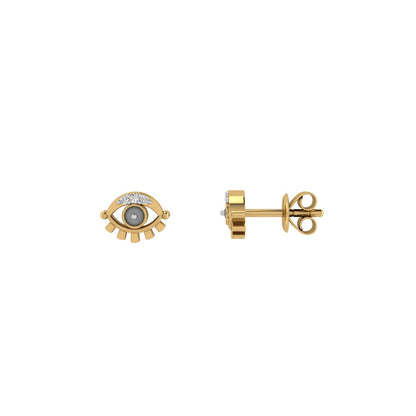 Grey Evil Eye Studs