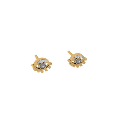 Grey Evil Eye Studs