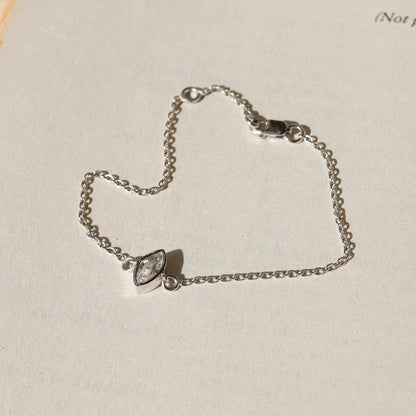 Solace Marquise Solitaire Moissanite Bracelet