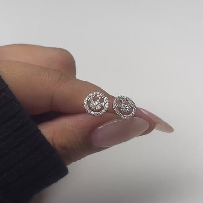 Smiley Moissanite Studs