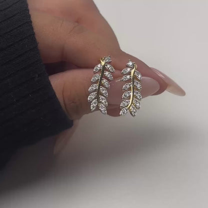 Leaf Moissanite Earrings