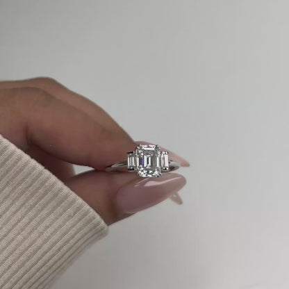 Aria Three Stone Moissanite Ring