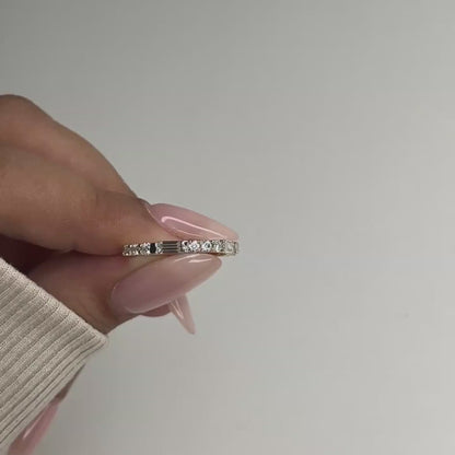 Tiara Moissanite Eternity Ring