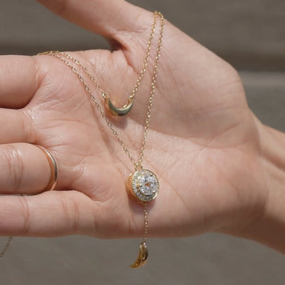 Taini Moissanite Double Layer Necklace