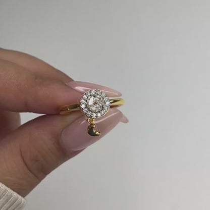 Stella Charm Moissanite Ring