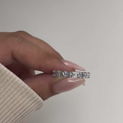 East west Emerald Halfway Eternity Band
