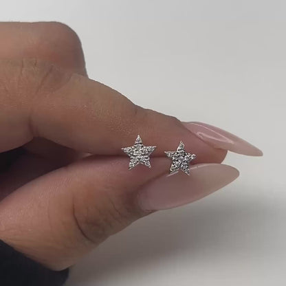 Tiny Star Moissanite Studs