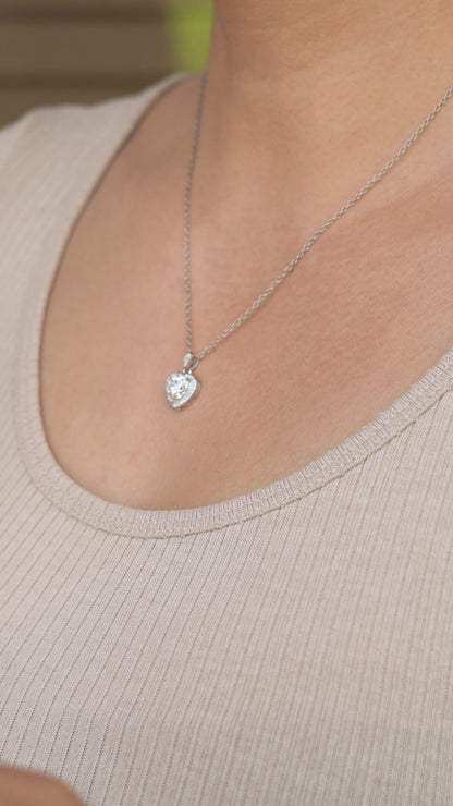 Promise Heart Moissanite Pendant