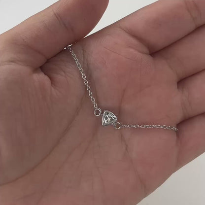 Lumo Trillion Solitaire Moissanite Bracelet