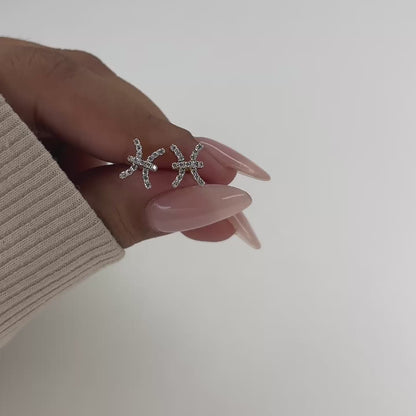 Pisces Silver Studs