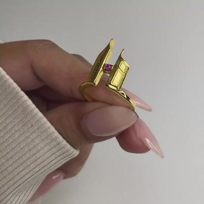 Twin Pinnacle Ring