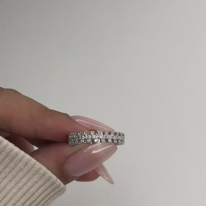 Queen Moissanite Eternity Ring