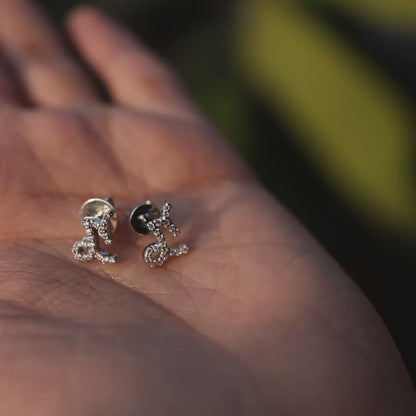 Capricorn Silver Studs