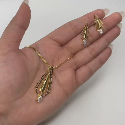 Burj Gold Necklace Set