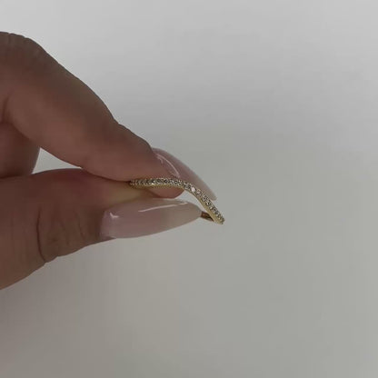 River Moissanite Ring