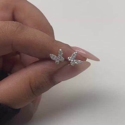 Butterfly Moissanite Studs