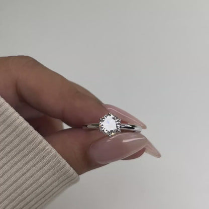 Classic Solitaire Moissanite Ring