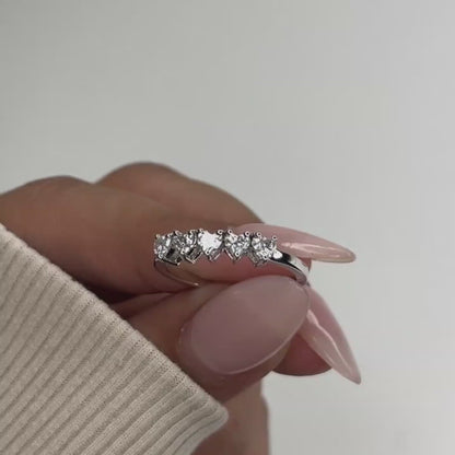 Sparkle Heart Moissanite Ring