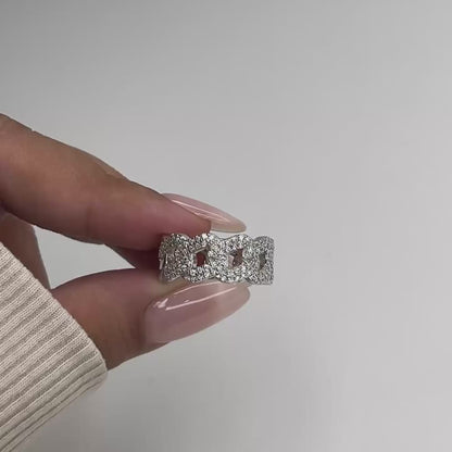 Cuban Link Moissanite Ring