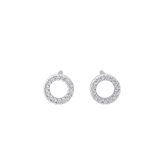Circle Moissanite Studs