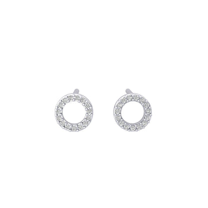 Circle Moissanite Studs