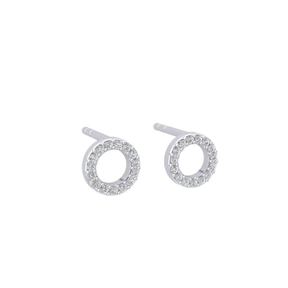 Circle Moissanite Studs