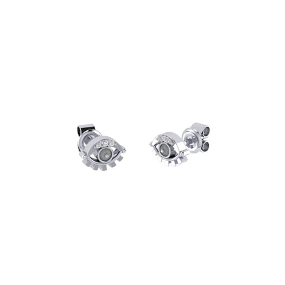 Grey Evil Eye Studs