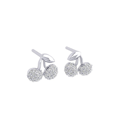 Cherry Moissanite Studs