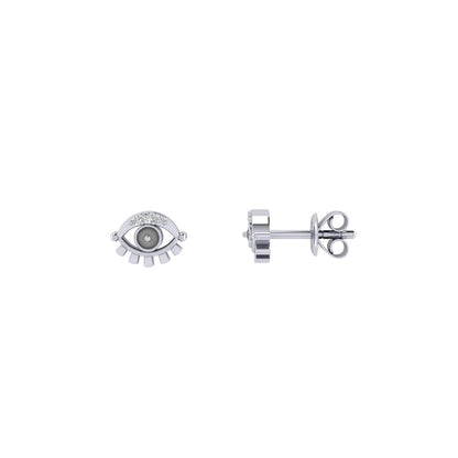 Grey Evil Eye Studs