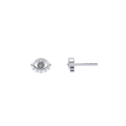Grey Evil Eye Studs
