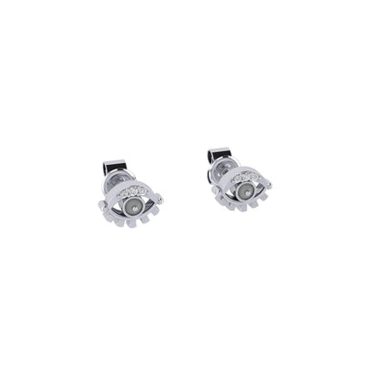 Grey Evil Eye Studs