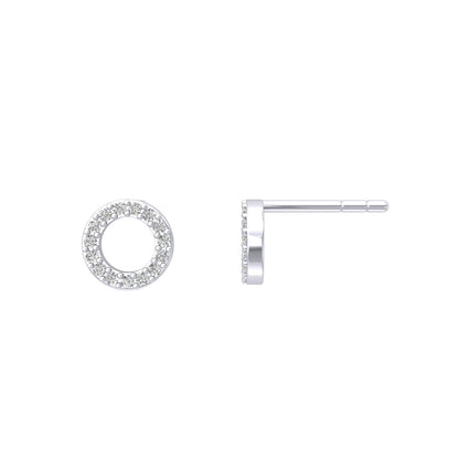 Circle Moissanite Studs