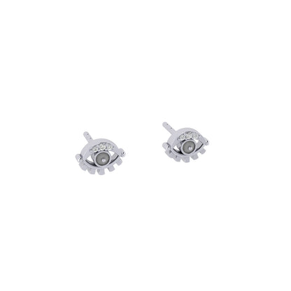 Grey Evil Eye Studs
